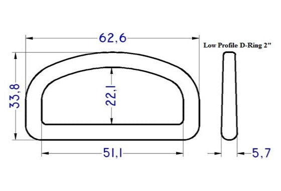 Plastic Low Profile D-Ring (AP121)