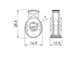 Plastic Turtle Cord Lock (AP902) - 0