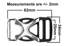 Chrome 1" Side Release Buckle - 0