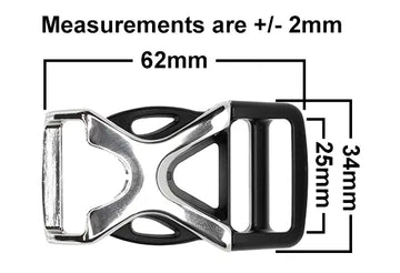 Chrome 1" Side Release Buckle - 0