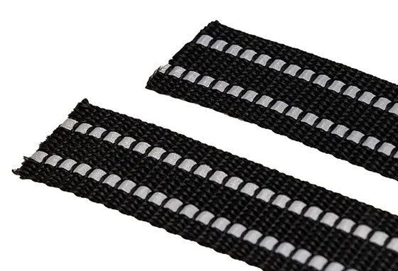 1", 1.5" Black (310) Polypropylene Reflective Webbing (4-712)