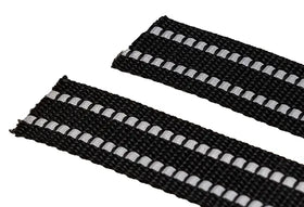1", 1.5" Black (310) Polypropylene Reflective Webbing (4-712)