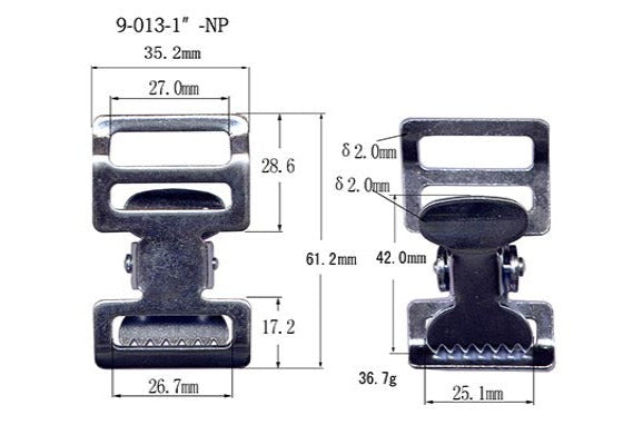 Metal Nickel Plated Thumb Buckle (9-013)