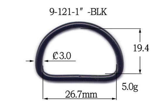 Metal D-Ring Welded (9-121)