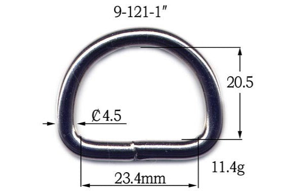 Metal D-Ring Welded (9-121)