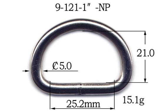 Metal D-Ring Welded (9-121)