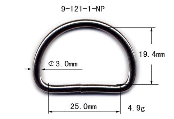 Metal D-Ring Welded (9-121)