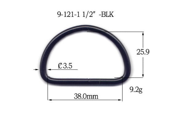 Metal D-Ring Welded (9-121)