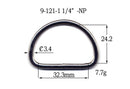 Metal D-Ring Welded (9-121)-23