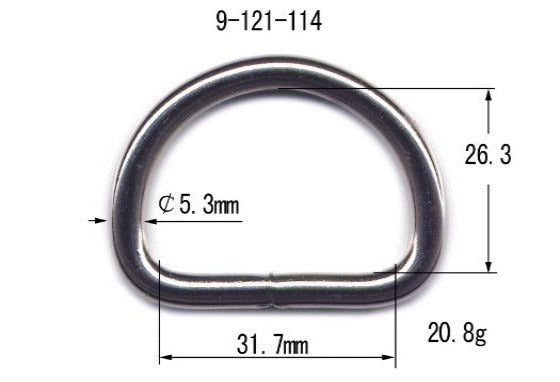 Metal D-Ring Welded (9-121)