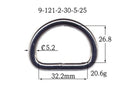 Metal D-Ring Welded (9-121)-12