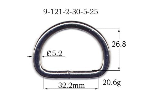 Metal D-Ring Welded (9-121)