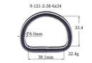 Metal D-Ring Welded (9-121)-13