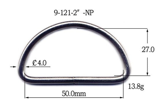 Metal D-Ring Welded (9-121)