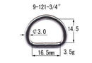 Metal D-Ring Welded (9-121)-18