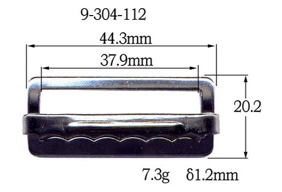 Metal Nickel Plated Tri-Glide with Slide (9-304) - 0