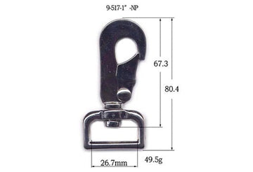 Metal Revolving Snap Hook (9-517) - 0