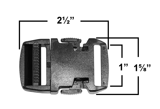 Plastic 1" Easy Side Release Buckle (AP007)