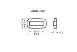 Plastic Square Ring Loop (AP001)