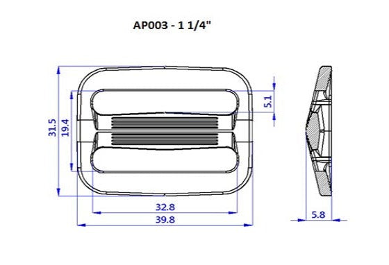 Plastic Tri-Glide (AP003)