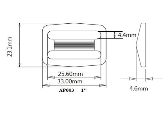 Plastic Tri-Glide (AP003)