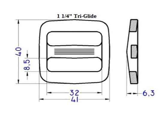 Plastic Tri-Glide (AP003)