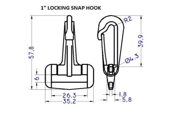 Plastic Locking Snap Hook (AP005)