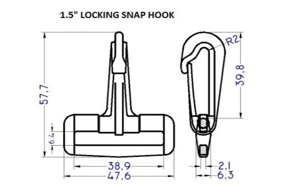 Plastic Locking Snap Hook (AP005)