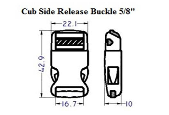 Plastic Cub Side Release Buckle (AP006)