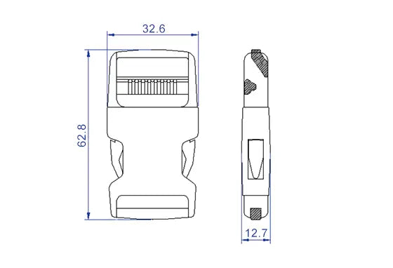 Plastic Straight Standard Side Release Buckle (AP006)