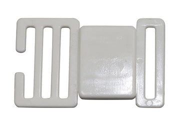 Plastic White 1" Center Release Buckle (AP009)