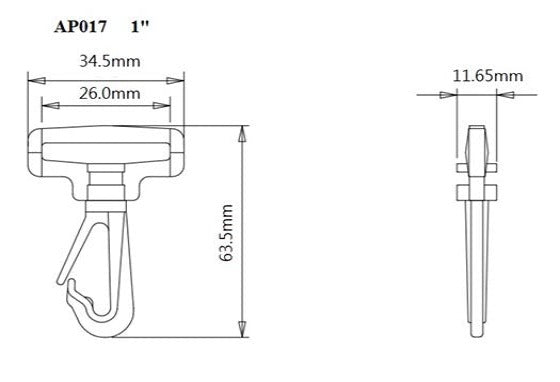 Plastic Revolving Snap Hook (AP017)