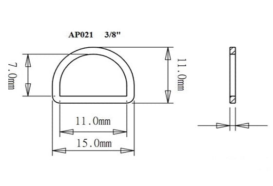 Plastic D-Ring (AP021)