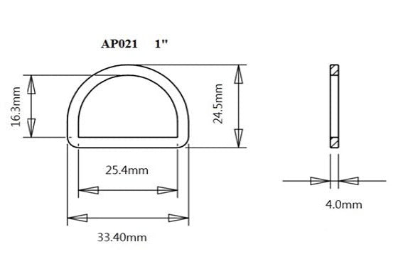 Plastic D-Ring (AP021)