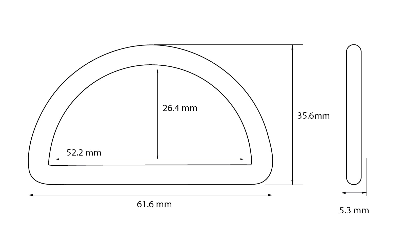 Plastic D-Ring (AP021)