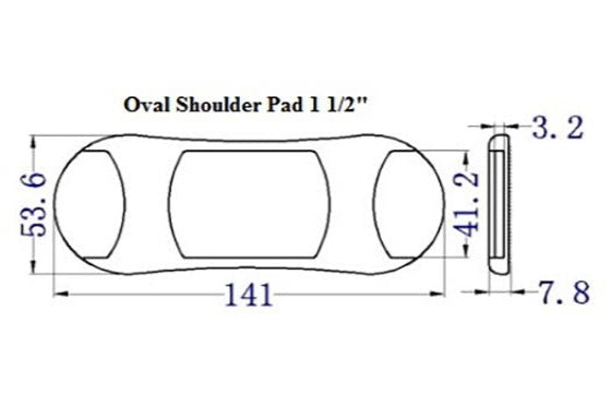 Plastic Oval Shoulder Pad (AP031) - 0