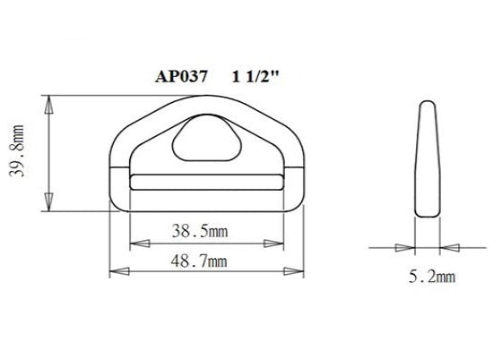 Plastic Heavy Duty D-Ring (AP037)