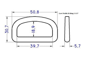 Plastic Low Profile D-Ring (AP121) - 0