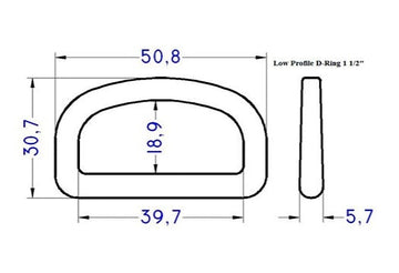 Plastic Low Profile D-Ring (AP121) - 0