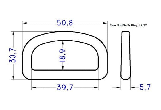 Plastic Low Profile D-Ring (AP121) - 0