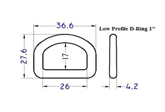 Plastic Low Profile D-Ring (AP121)