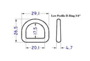 Plastic Low Profile D-Ring (AP121)-8