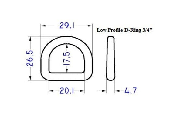 Plastic Low Profile D-Ring (AP121)