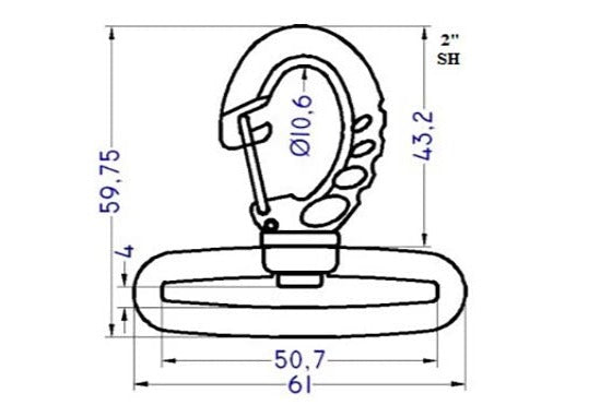 Plastic Swivel Snap Hook (AP262) - 0