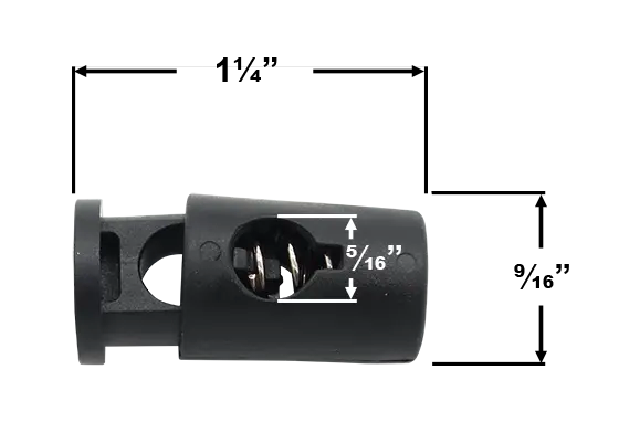 Jumbo Black Cord Lock (AP602)