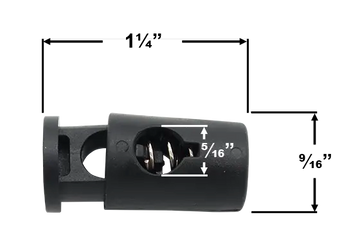 Jumbo Black Cord Lock (AP602) - 0