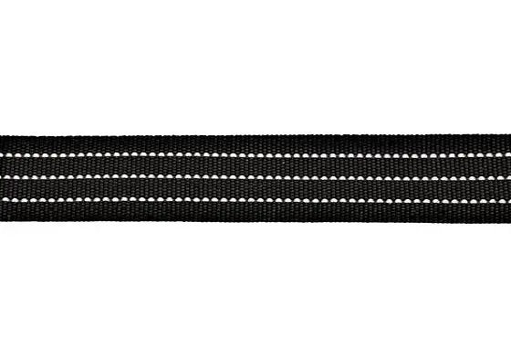 1" Black Webbing with 3 Strand Reflective (APW-1054-1)