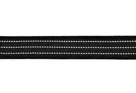 1" Black Webbing with 3 Strand Reflective (APW-1054-1)