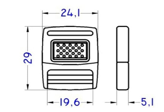 Plastic 3/4" Center Release Buckle (APFR) - 0