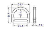Plastic 1" Double Bar D-Ring (APDBR25)